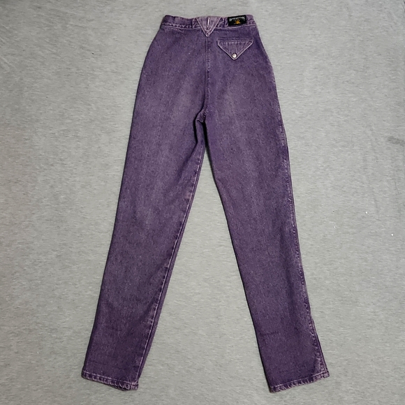 RARE!! Vintage Rockies Purple Western High Rise Straight Leg "Mom" Jeans - Picture 6 of 17
